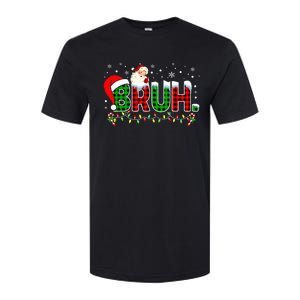 Bruh Funny Christmas Red Green Plaid Teens Xmas Pajamas Softstyle CVC T-Shirt