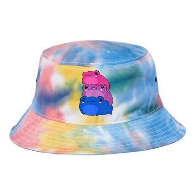 Bisexual Flag Color Frogs Subtle Bi Pride LGBTQ Aesthetic Tie Dye Newport Bucket Hat