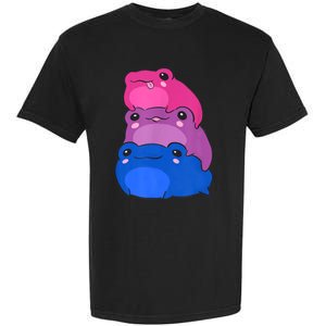 Bisexual Flag Color Frogs Subtle Bi Pride LGBTQ Aesthetic Garment-Dyed Heavyweight T-Shirt