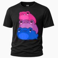 Bisexual Flag Color Frogs Subtle Bi Pride LGBTQ Aesthetic Performance Shirt