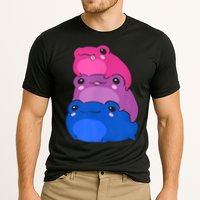 Bisexual Flag Color Frogs Subtle Bi Pride LGBTQ Aesthetic Performance Shirt