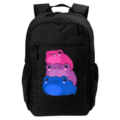Bisexual Flag Color Frogs Subtle Bi Pride LGBTQ Aesthetic Backpack