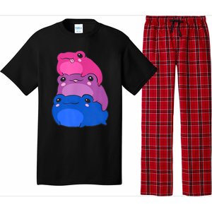 Bisexual Flag Color Frogs Subtle Bi Pride LGBTQ Aesthetic Pajama Set