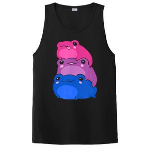 Bisexual Flag Color Frogs Subtle Bi Pride LGBTQ Aesthetic PosiCharge Competitor Tank