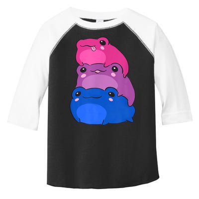 Bisexual Flag Color Frogs Subtle Bi Pride LGBTQ Aesthetic Toddler Fine Jersey T-Shirt