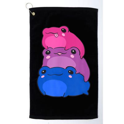 Bisexual Flag Color Frogs Subtle Bi Pride LGBTQ Aesthetic Golf Towel