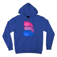 Bisexual Flag Color Frogs Subtle Bi Pride LGBTQ Aesthetic Hoodie