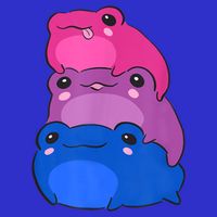Bisexual Flag Color Frogs Subtle Bi Pride LGBTQ Aesthetic Long Sleeve Shirt