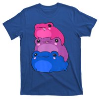 Bisexual Flag Color Frogs Subtle Bi Pride LGBTQ Aesthetic T-Shirt