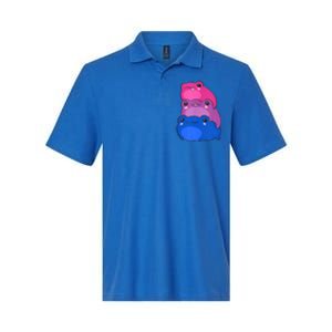 Bisexual Flag Color Frogs Subtle Bi Pride LGBTQ Aesthetic Softstyle Adult Sport Polo