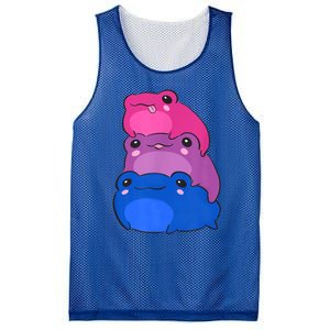 Bisexual Flag Color Frogs Subtle Bi Pride LGBTQ Aesthetic Mesh Reversible Basketball Jersey Tank