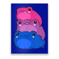 Bisexual Flag Color Frogs Subtle Bi Pride LGBTQ Aesthetic Poster