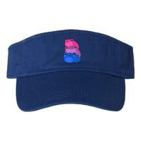 Bisexual Flag Color Frogs Subtle Bi Pride LGBTQ Aesthetic Valucap Bio-Washed Visor