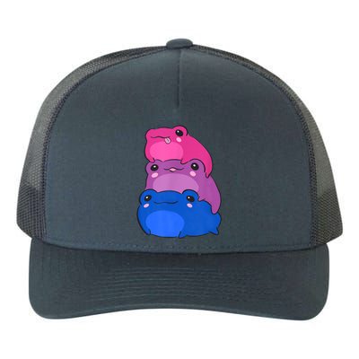 Bisexual Flag Color Frogs Subtle Bi Pride LGBTQ Aesthetic Yupoong Adult 5-Panel Trucker Hat