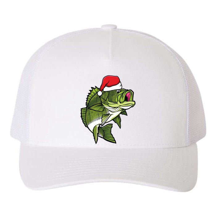 Bass Fishing Christmas Pajama Fish Santa Fisherman Angler Yupoong Adult 5-Panel Trucker Hat