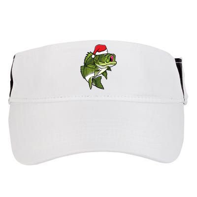 Bass Fishing Christmas Pajama Fish Santa Fisherman Angler Adult Drive Performance Visor