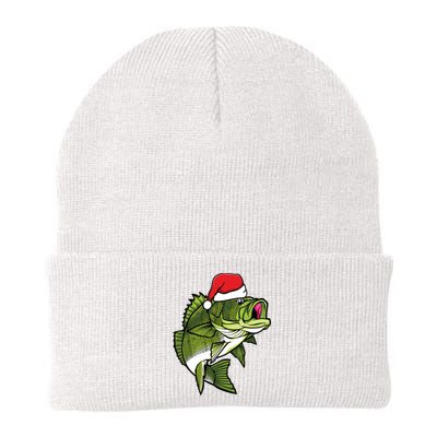 Bass Fishing Christmas Pajama Fish Santa Fisherman Angler Knit Cap Winter Beanie