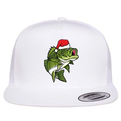 Bass Fishing Christmas Pajama Fish Santa Fisherman Angler Flat Bill Trucker Hat