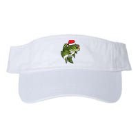 Bass Fishing Christmas Pajama Fish Santa Fisherman Angler Valucap Bio-Washed Visor