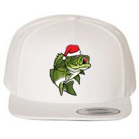 Bass Fishing Christmas Pajama Fish Santa Fisherman Angler Wool Snapback Cap