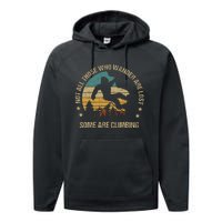 Bigfoot Funny Climber Climbing Outdoor Performance Fleece Hoodie