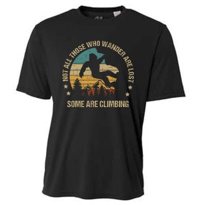 Bigfoot Funny Climber Climbing Outdoor Cooling Performance Crew T-Shirt