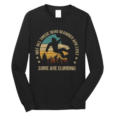 Bigfoot Funny Climber Climbing Outdoor Long Sleeve Shirt