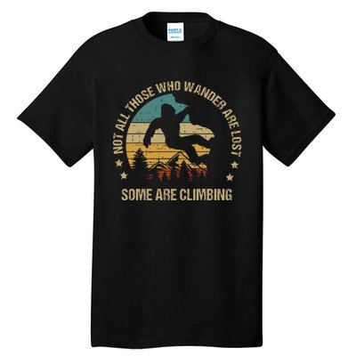 Bigfoot Funny Climber Climbing Outdoor Tall T-Shirt