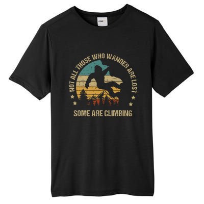 Bigfoot Funny Climber Climbing Outdoor Tall Fusion ChromaSoft Performance T-Shirt