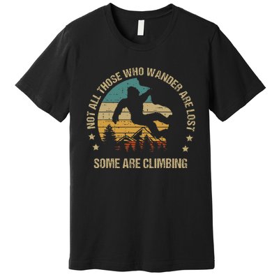 Bigfoot Funny Climber Climbing Outdoor Premium T-Shirt