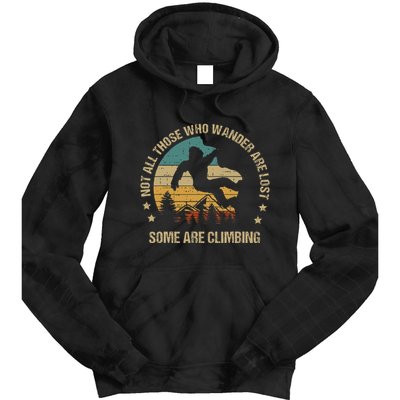 Bigfoot Funny Climber Climbing Outdoor Tie Dye Hoodie