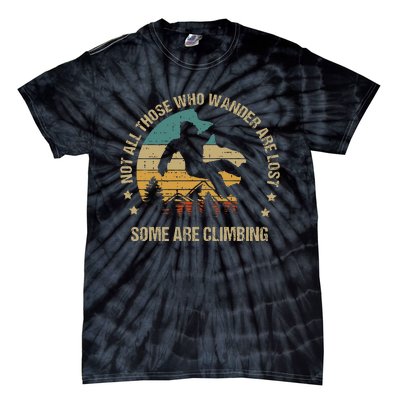 Bigfoot Funny Climber Climbing Outdoor Tie-Dye T-Shirt