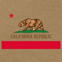 Bear Flag. California Republic State Flag Of California Cotton Canvas Backpack