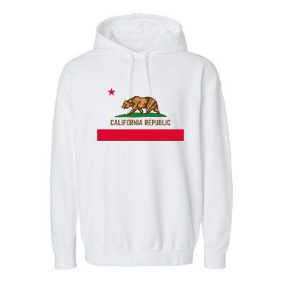 Bear Flag. California Republic State Flag Of California Garment-Dyed Fleece Hoodie