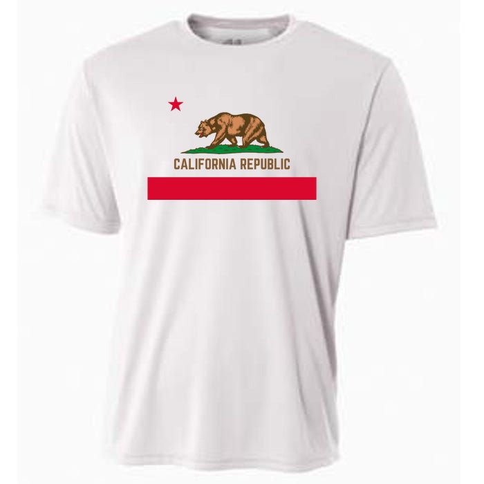 Bear Flag. California Republic State Flag Of California Cooling Performance Crew T-Shirt