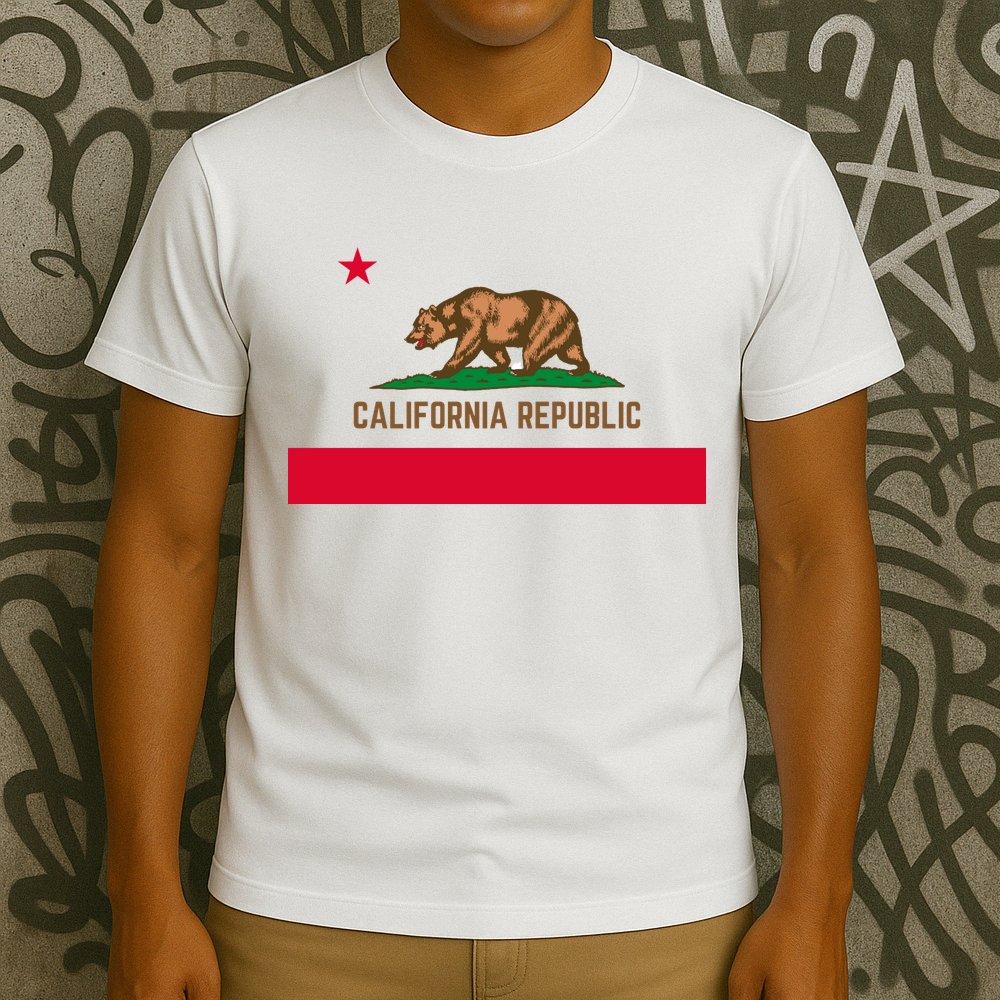 Bear Flag. California Republic State Flag Of California T-Shirt