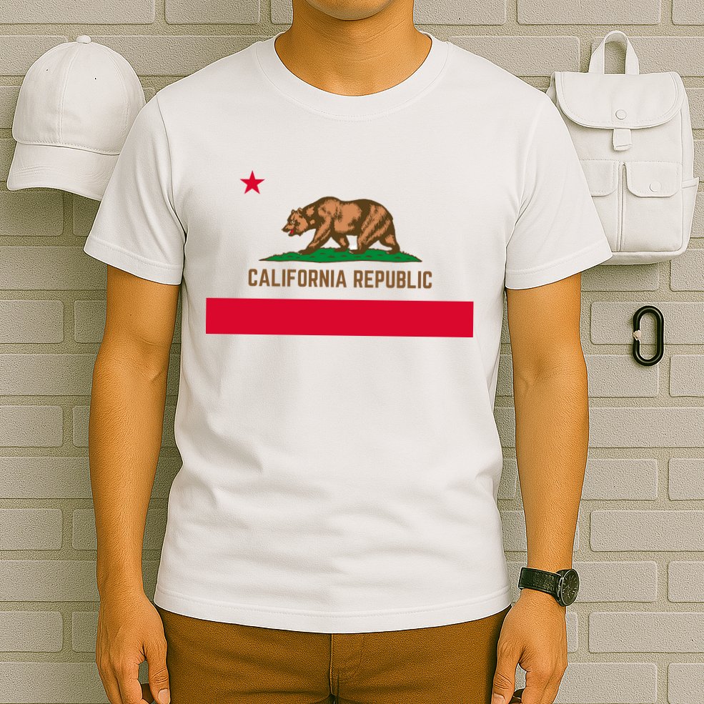 Bear Flag. California Republic State Flag Of California T-Shirt