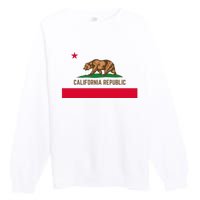 Bear Flag. California Republic State Flag Of California Premium Crewneck Sweatshirt