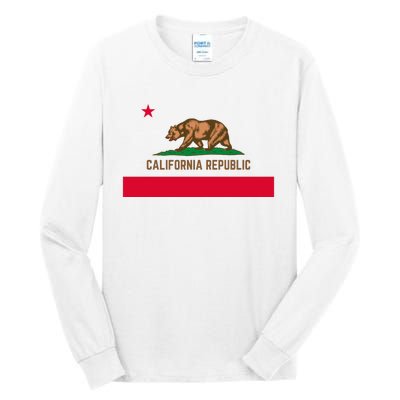 Bear Flag. California Republic State Flag Of California Tall Long Sleeve T-Shirt