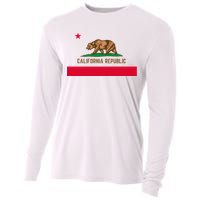 Bear Flag. California Republic State Flag Of California Cooling Performance Long Sleeve Crew