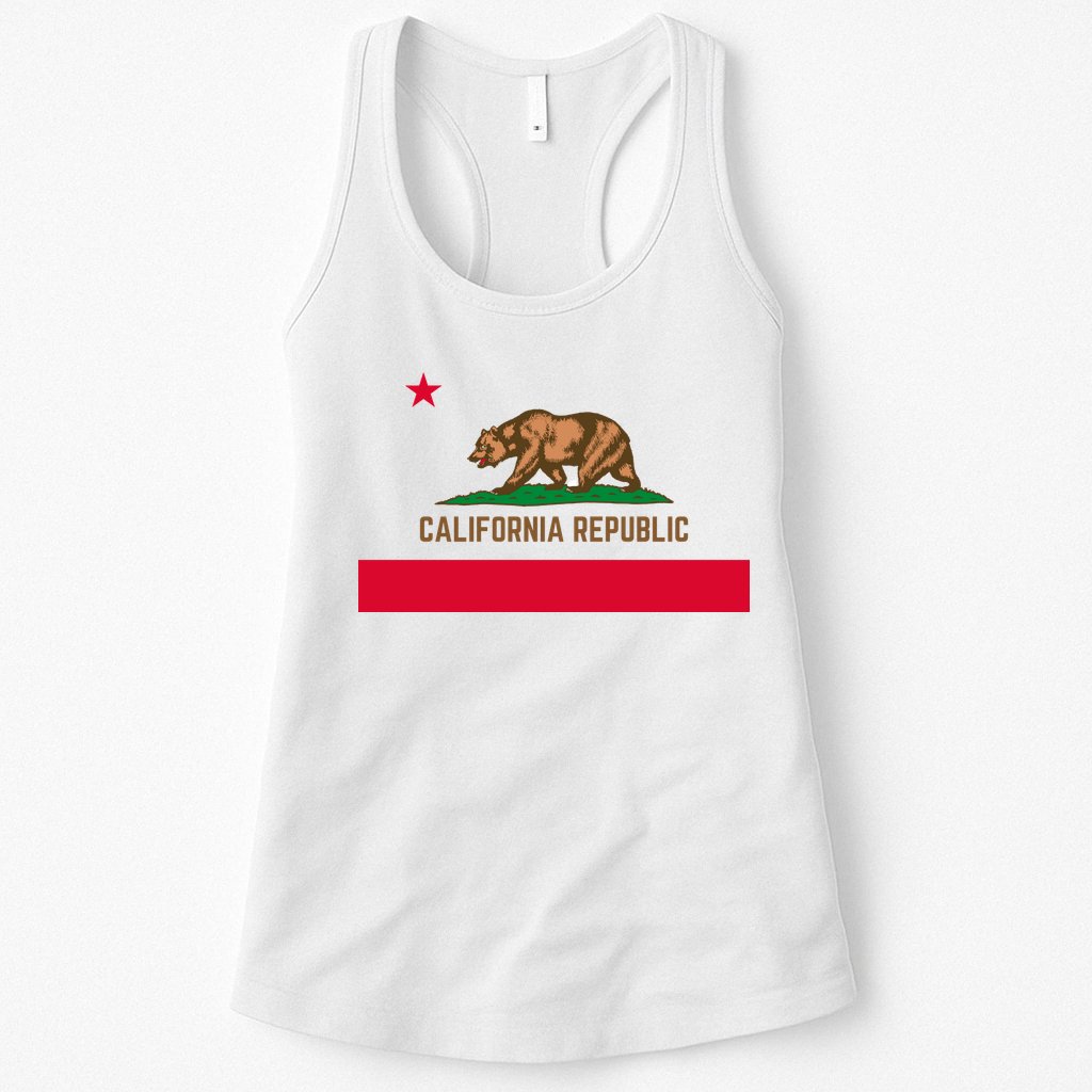 Bear Flag. California Republic State Flag Of California Womens Tank Top
