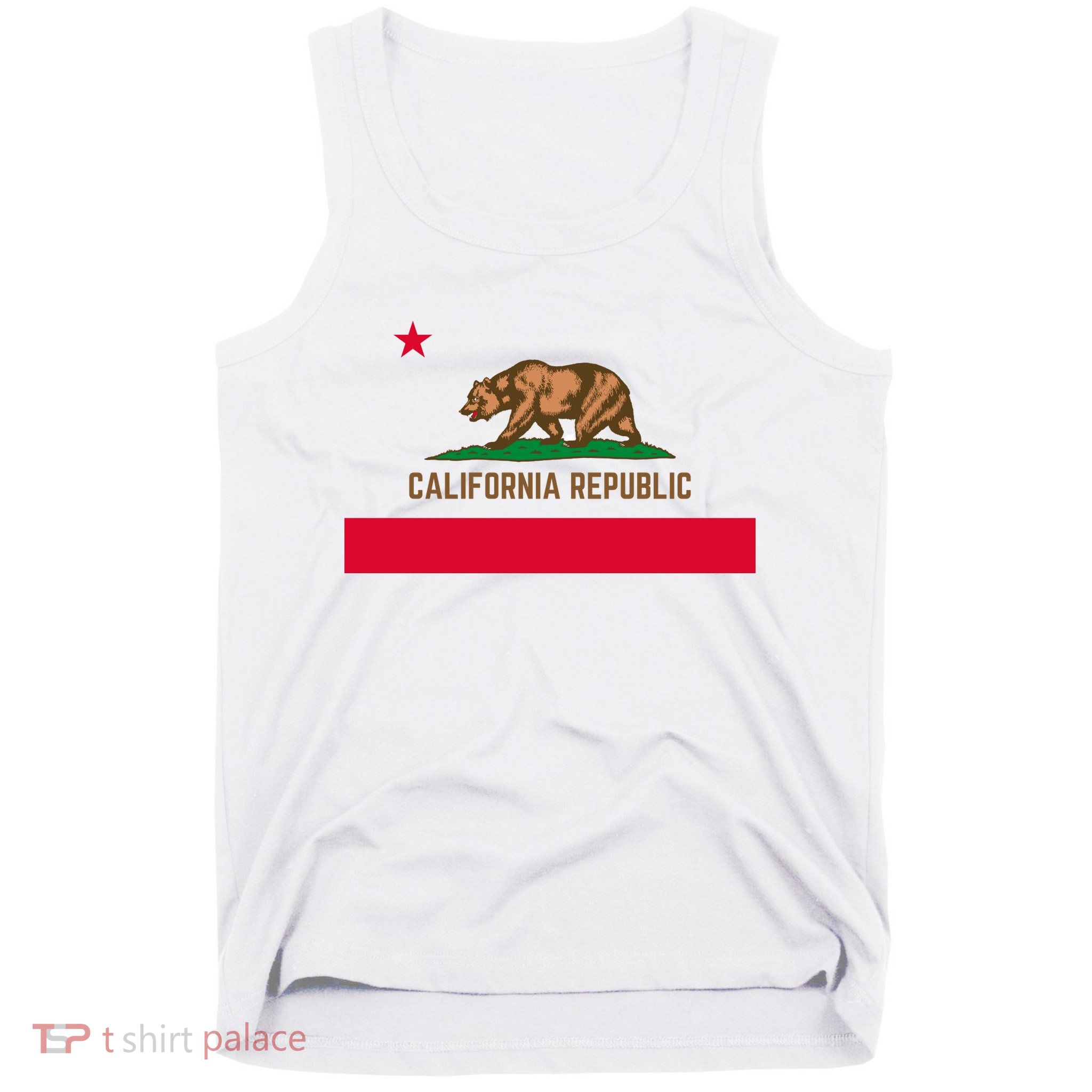 Bear Flag. California Republic State Flag Of California Tank Top