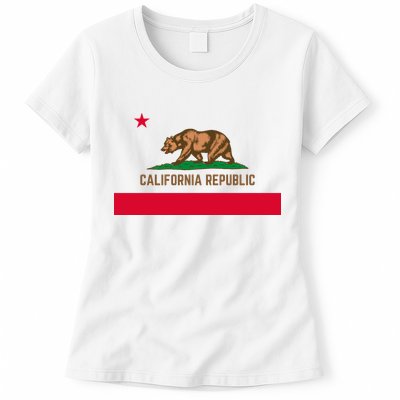 Bear Flag. California Republic State Flag Of California Womens T-Shirt