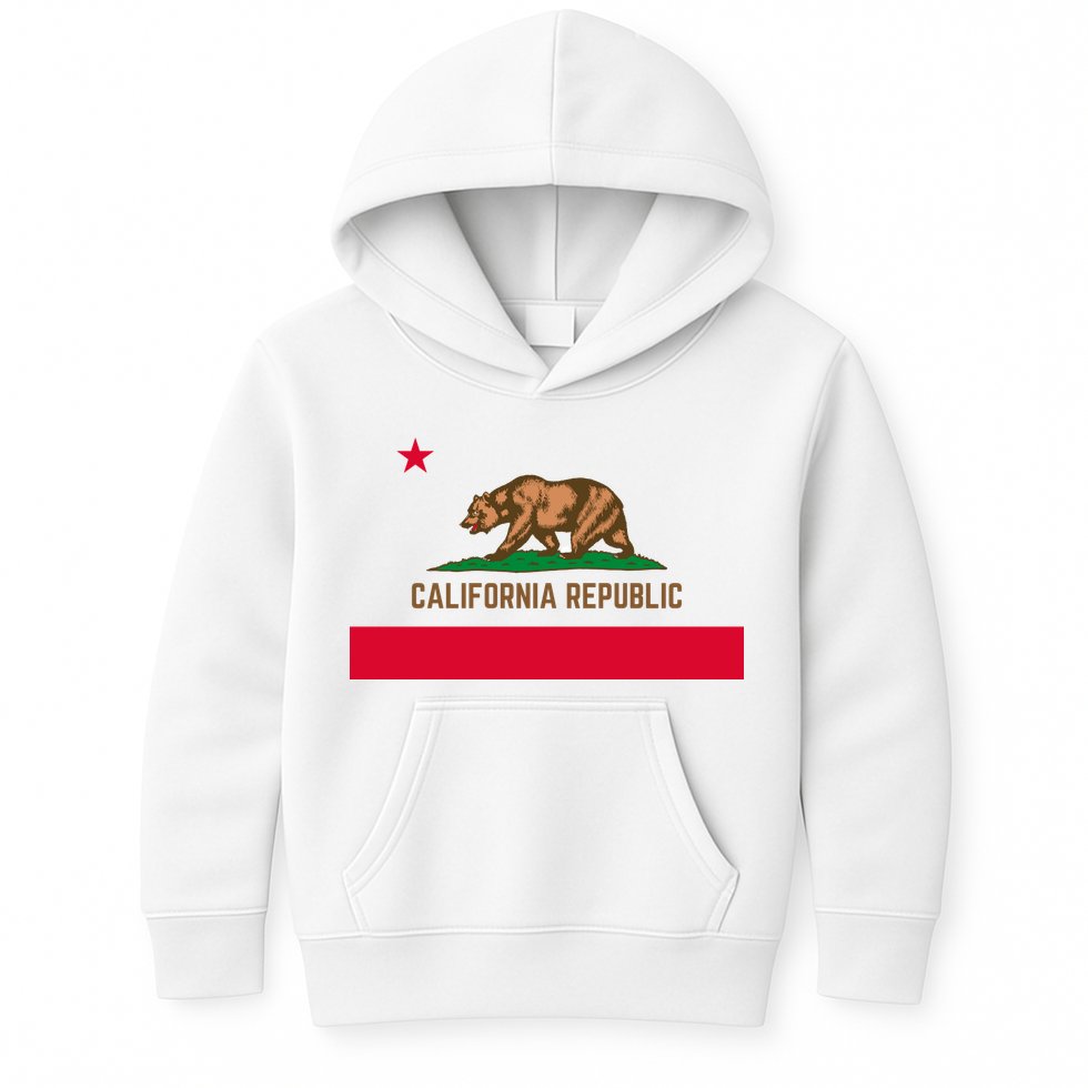 Bear Flag. California Republic State Flag Of California Kids Hoodie