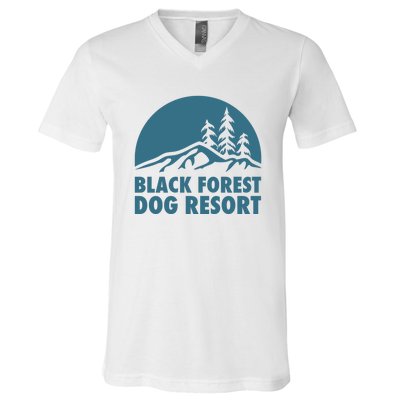 Black Forest Dog Resort V-Neck T-Shirt