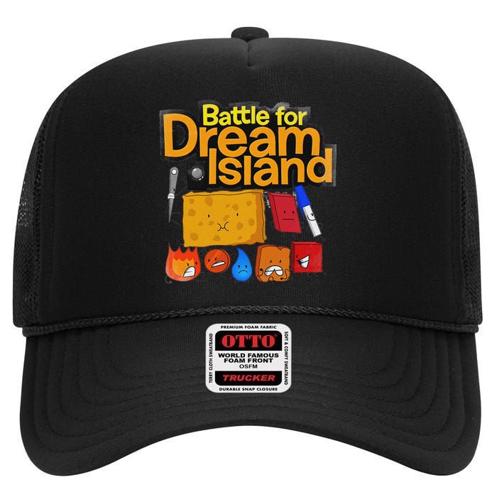 Battle For Dream Island Essential High Crown Mesh Back Trucker Hat