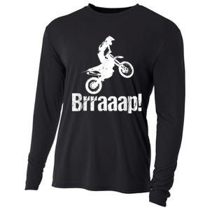 Brraaap Funny Dirt Bike Motocross, For Riders Cooling Performance Long Sleeve Crew