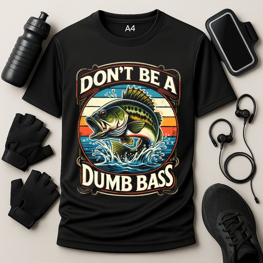 Bass Fishing DonT Be A Dumb Bass Cooling Performance Crew T-Shirt