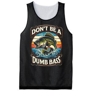 Bass Fishing DonT Be A Dumb Bass Mesh Reversible Basketball Jersey Tank