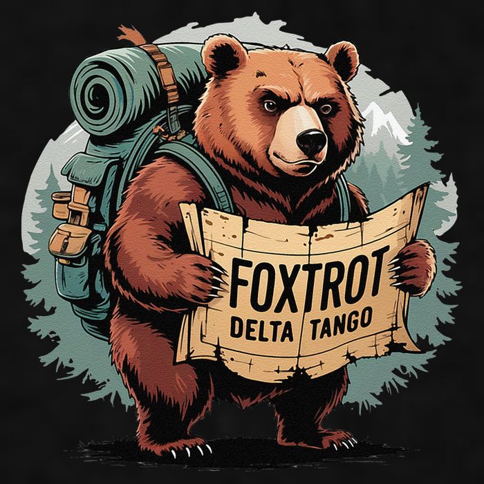 Bear Foxtrots Deltas Tangos Funny Bear Foxtrots Deltas Ladies PosiCharge Tri-Blend Wicking Tank